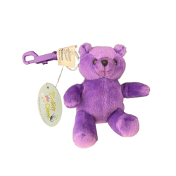 Purple teddy bear keychain...